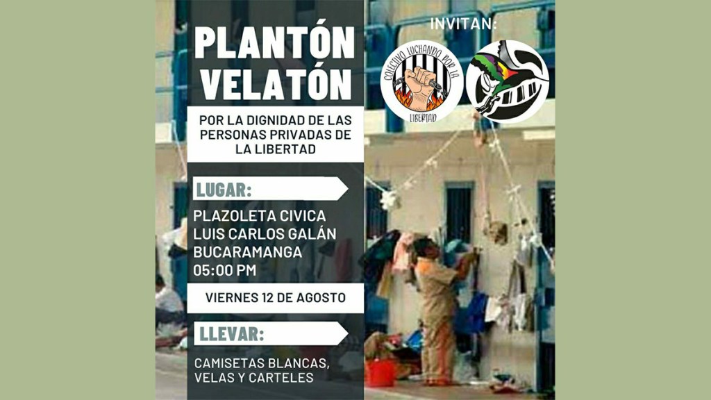Reclusos harán plantones en Colombia el 12 de&nbsp;agosto