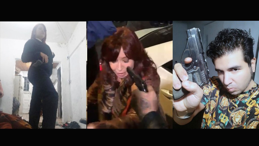Encuentran fotos del agresor de Cristina Fernández y su novia posando con la pistola usada en el&nbsp;atentado