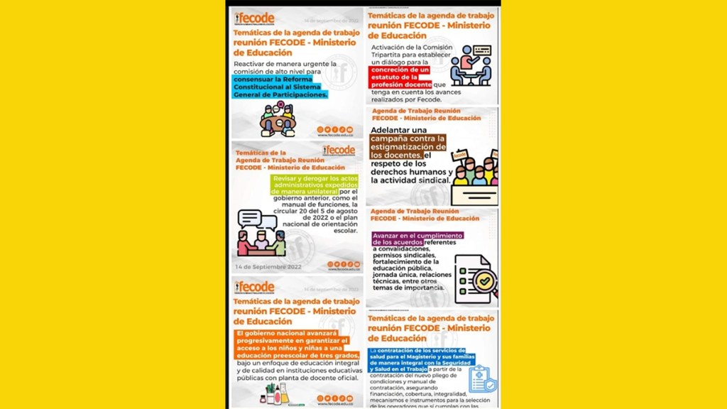 Conclusiones de la reunión entre FECODE y el Ministerio de&nbsp;Educación