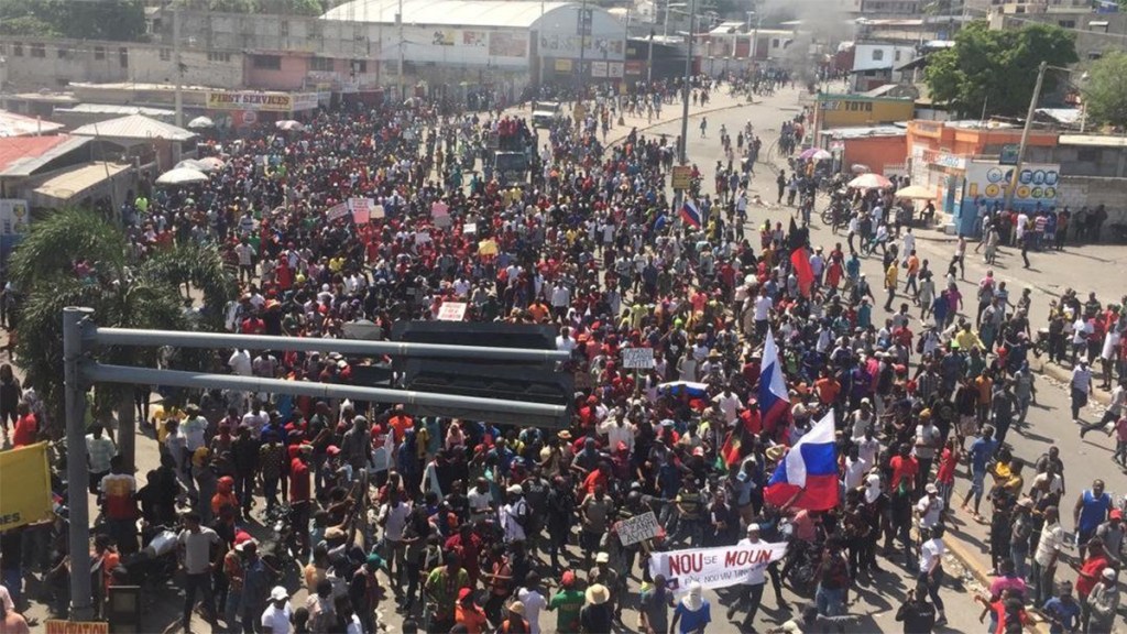 Haití. Miles protestan contra una posible intervención extranjera y piden la renuncia del primer&nbsp;ministro