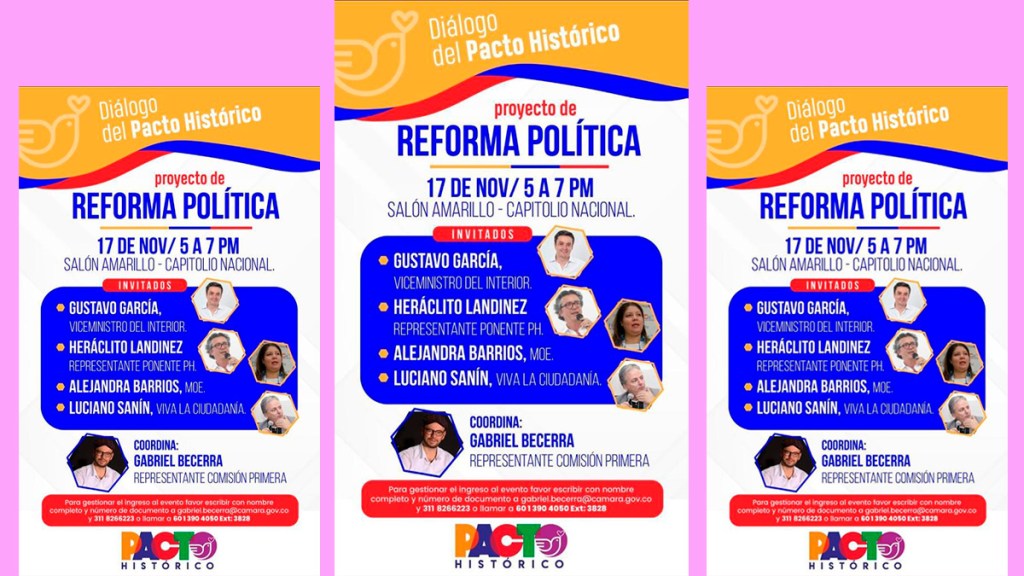 En el Capitolio Diálogo del Pacto Histórico sobre Reforma&nbsp;Política