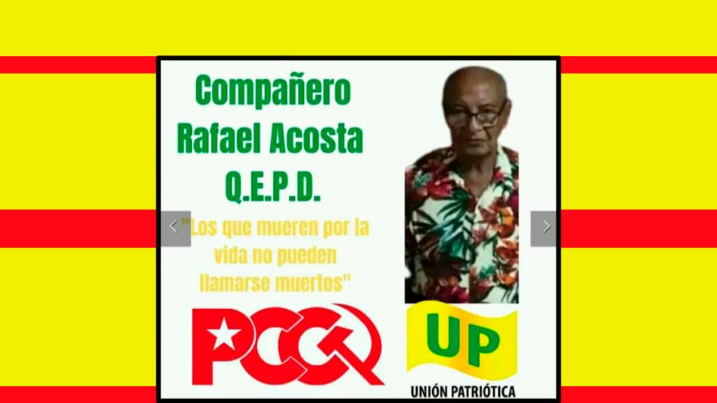 Falleció Rafael Acosta, dirigente del sindicalismo clasista en Toluviejo,Sucre.