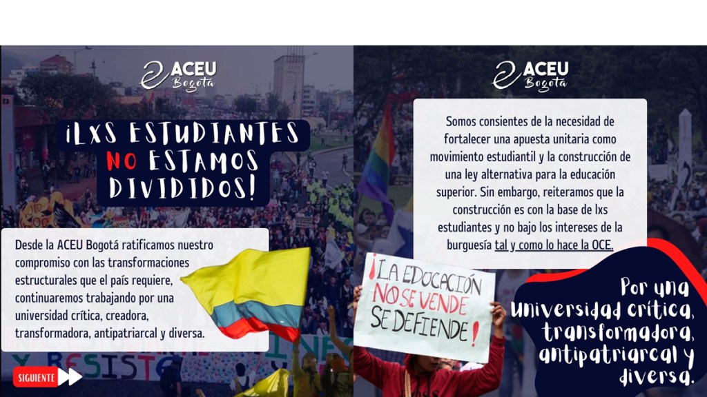 Estudiantes universitarios rechazan declaración de Revista Semana y la&nbsp;OCE
