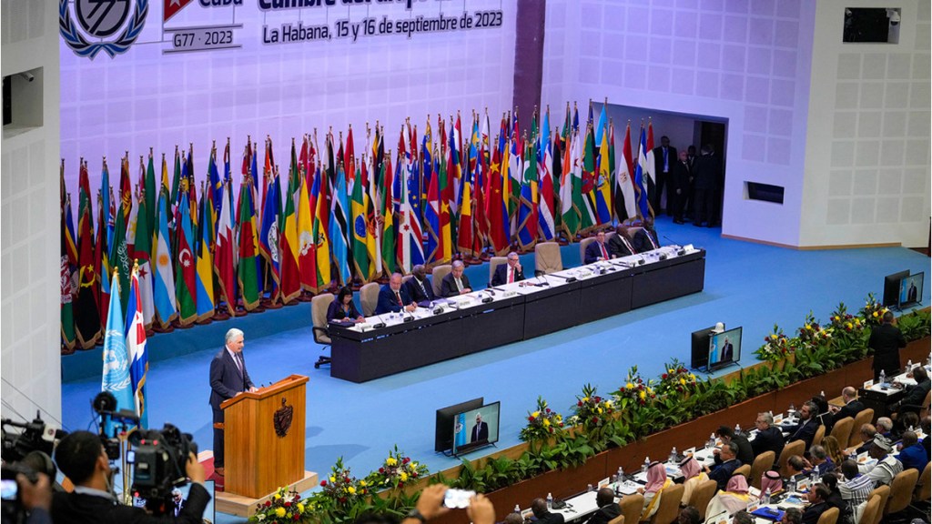 Países adoptan una declaración final en la cumbre del G77 +&nbsp;China