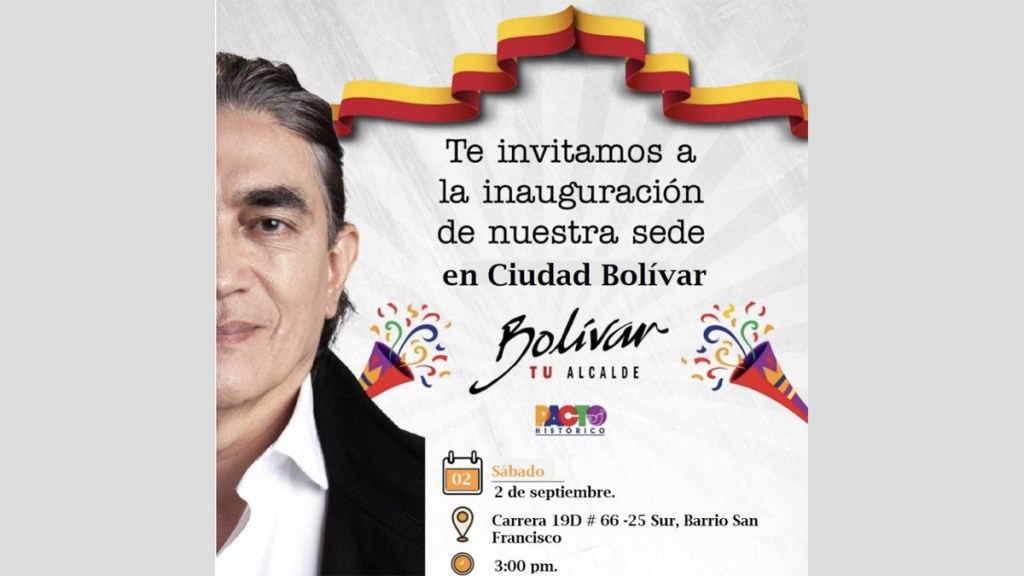 En San Francisco alistan gran recibimiento a Gustavo Bolivar el sábado 2 de&nbsp;septiembre
