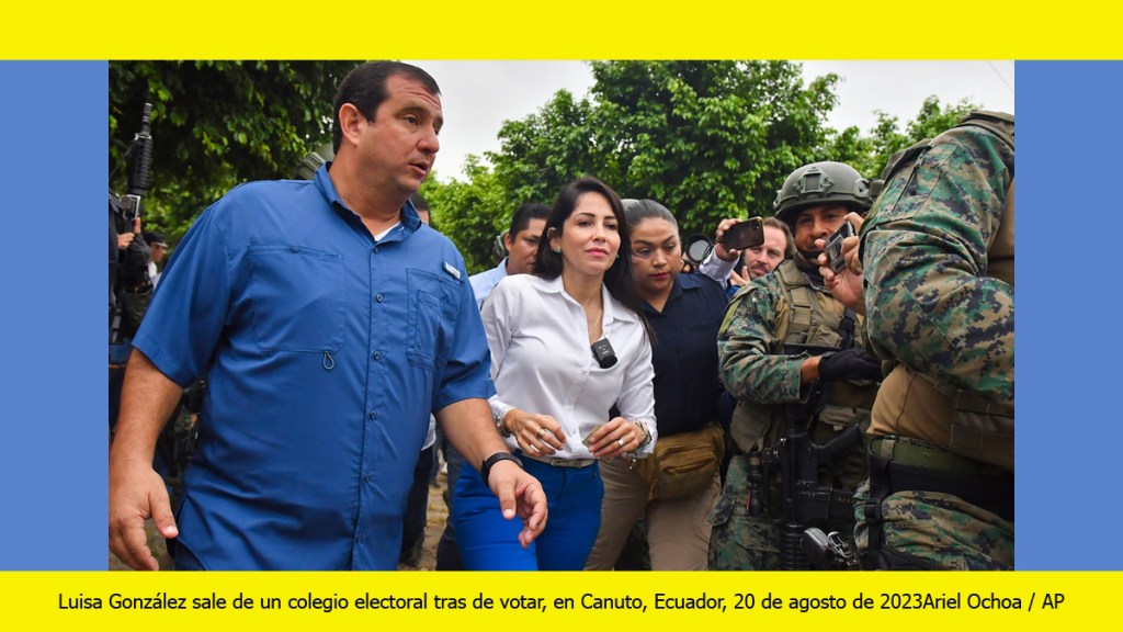 La candidata ecuatoriana Luisa González confirma que hubo alerta sobre posible atentado en su&nbsp;contra