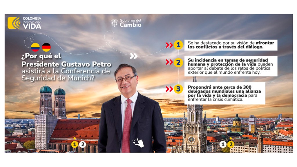 «En un mundo que habla de guerra, Colombia habla de paz»: Petro en la Conferencia Mundial de&nbsp;Seguridad