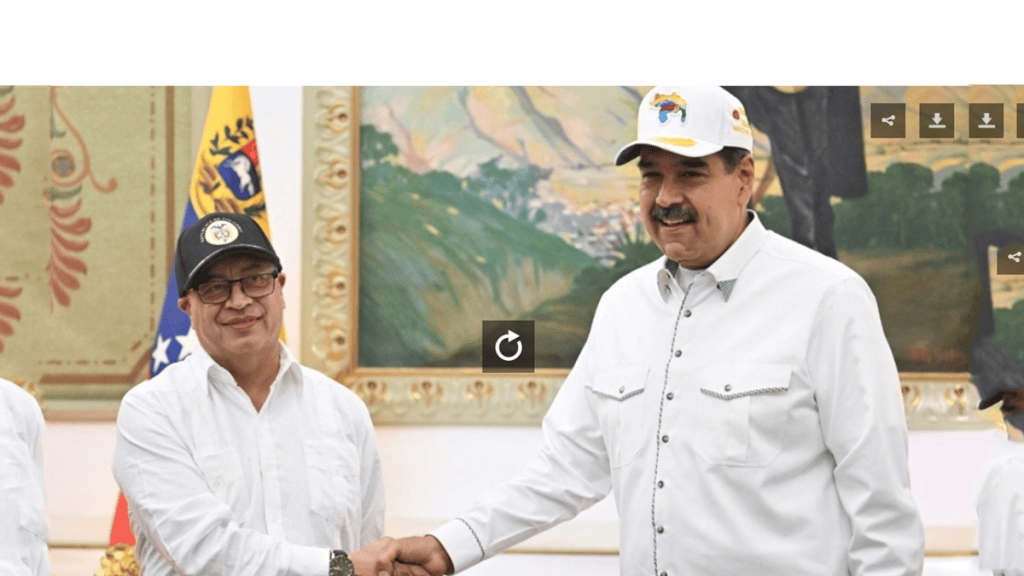 Maduro recibe a Petro en&nbsp;Caracas