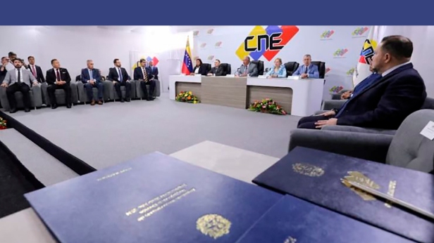 Candidatos firman acuerdo por la paz de Venezuela