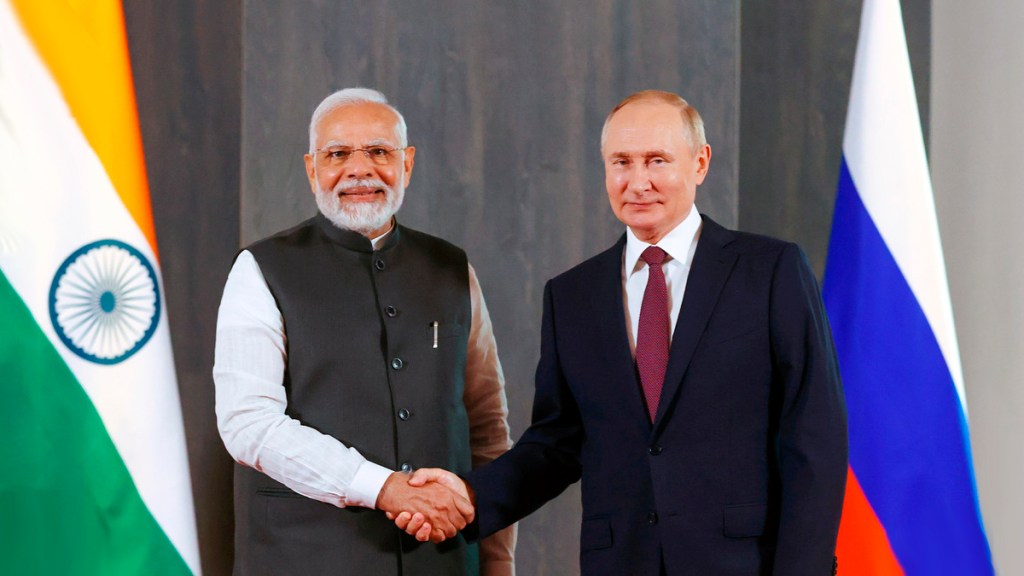 Esfuerzos de Occidente para mostrar a Putin como «paria» flaquean ante la visita de Modi a&nbsp;Rusia