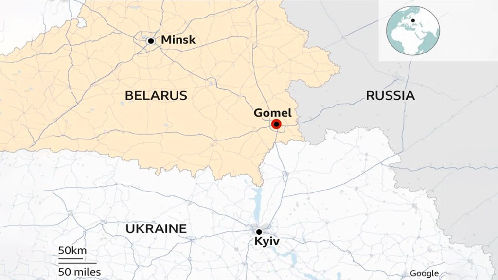 Ucrania podría estar preparándose para atacar o aislar la ciudad de Gomel, en el sureste de&nbsp;Bielorrusia