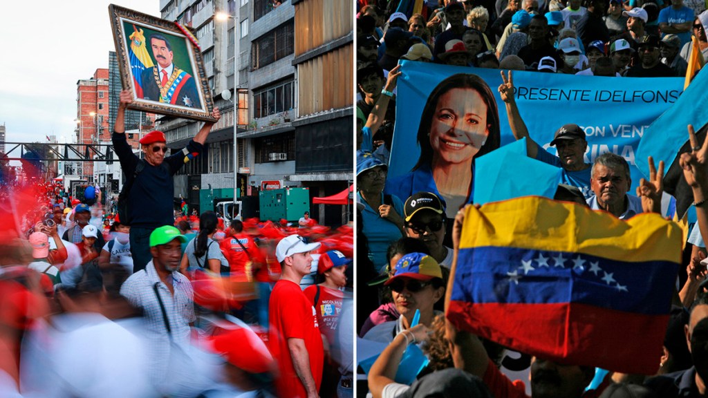 Marchas del chavismo y oposición vuelven a coincidir en las calles de&nbsp;Caracas