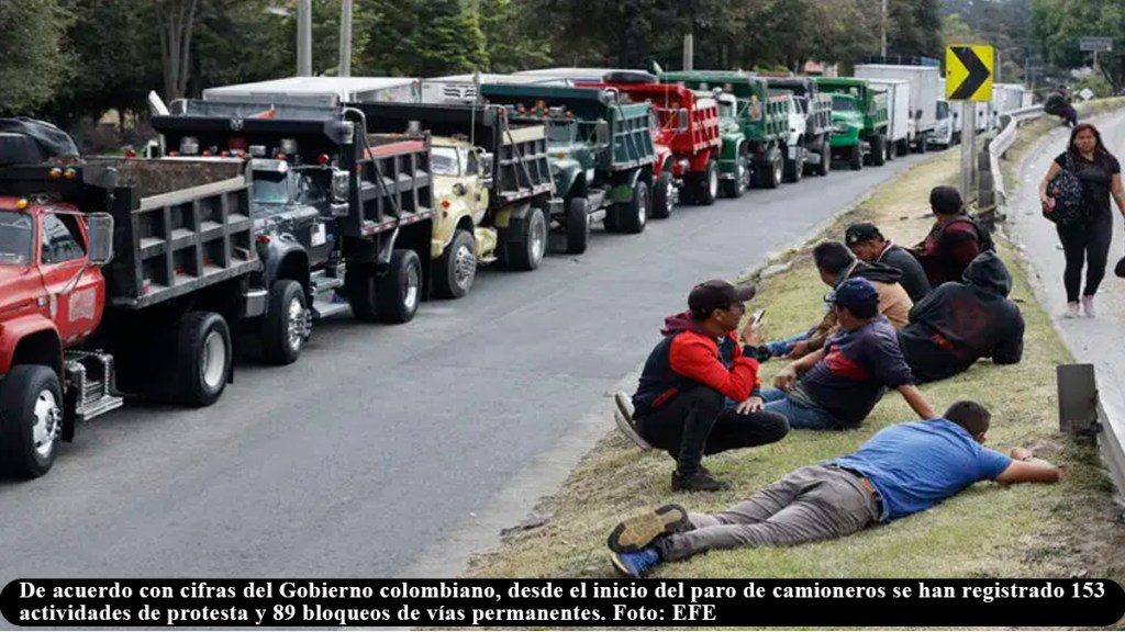 El Gobierno colombiano dice que llegó «hasta el límite» para levantar el paro&nbsp;camionero
