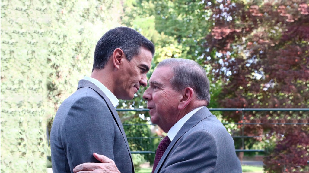 Sánchez recibe en la Moncloa al líder opositor venezolano Edmundo&nbsp;González