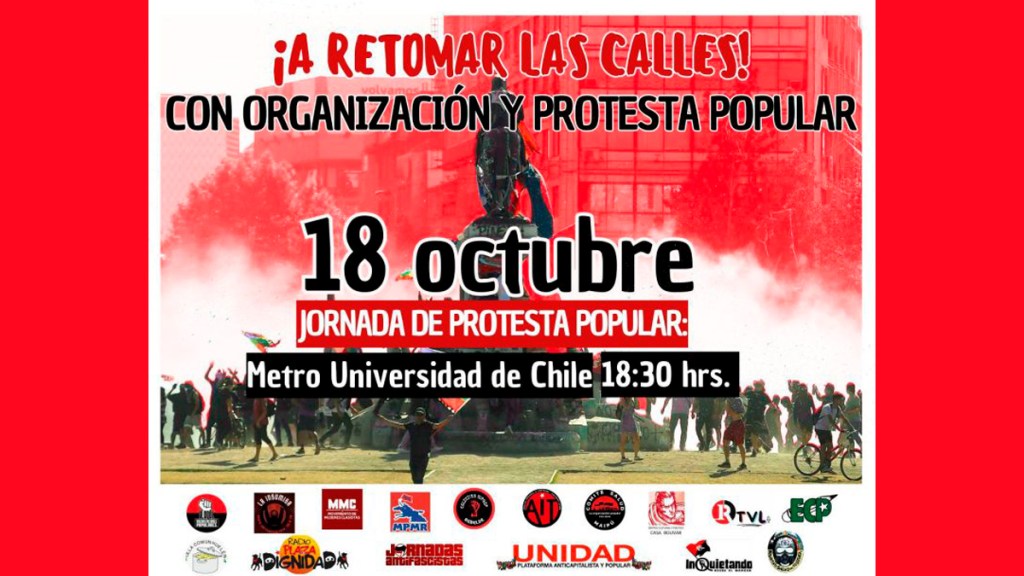 Iniciativa anticapitalista, antifascista y popular llama a protestar el&nbsp;18-O