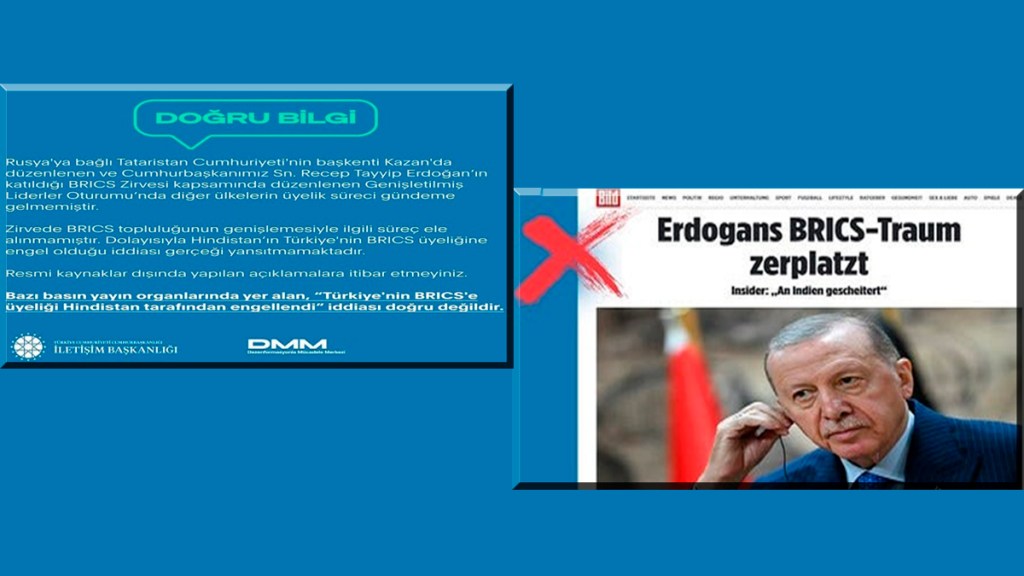 Turquía desmintió la noticia falsa de Bild sobre el supuesto veto de India a su solicitud de adhesión al&nbsp;BRICS