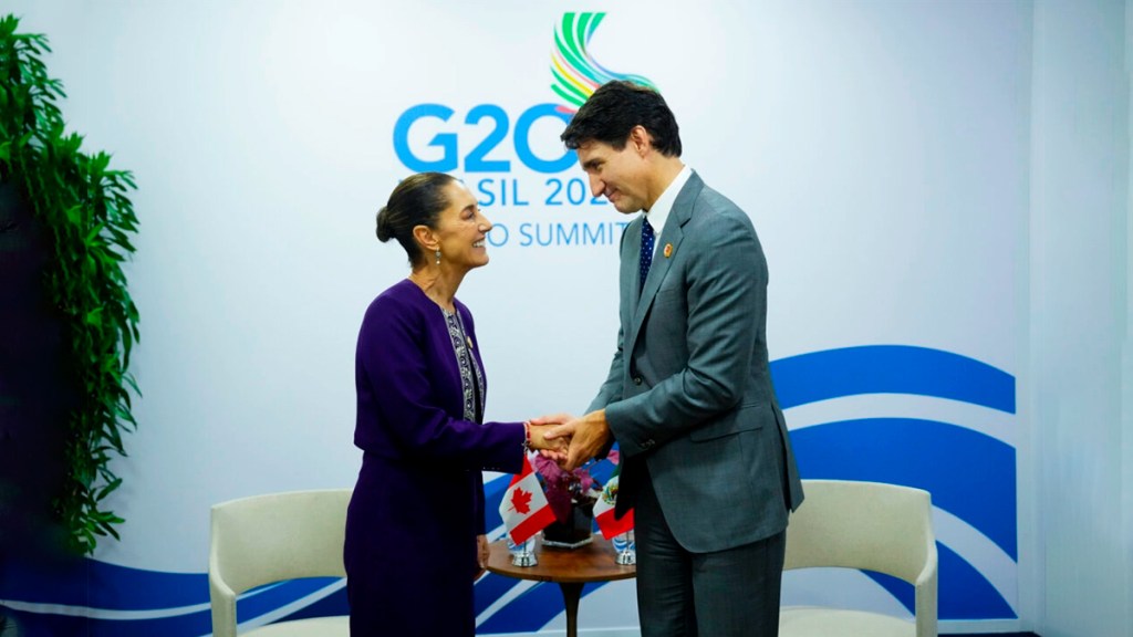 Trudeau dice que discutió las preocupaciones de inversión china con la presidenta&nbsp;mexicana