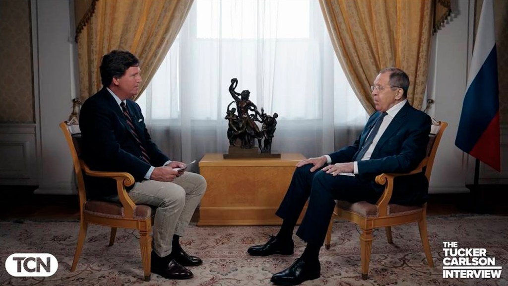 Lavrov a Carlson: «Nuestra posición es legítima, ‘no a la OTAN’ a nuestra puerta»&nbsp;(VIDEO)
