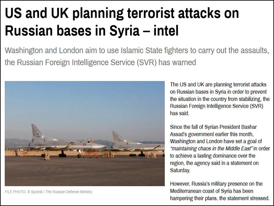 Rusia se vería atrapada en un dilema si sus bases sirias son atacadas, como acaba de advertir&nbsp;SVR