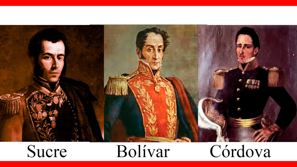 Batalla de Ayacucho: Bolívar, Sucre, Córdova y La&nbsp;Guaneña