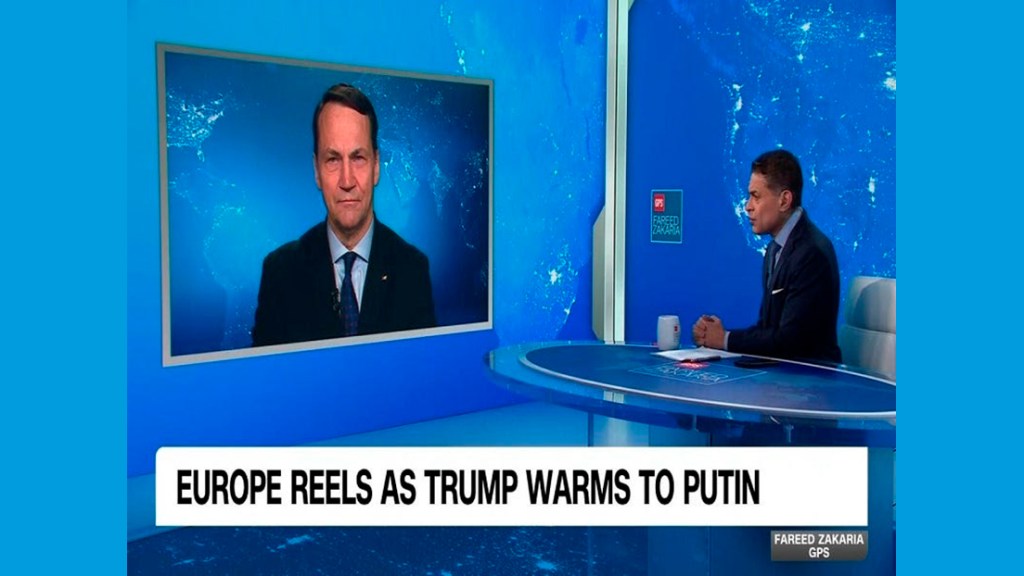 Sikorski le contó a Zakaria lo que Polonia aprendió sobre la estrategia estadounidense a partir de sus interacciones con Trump&nbsp;2.0