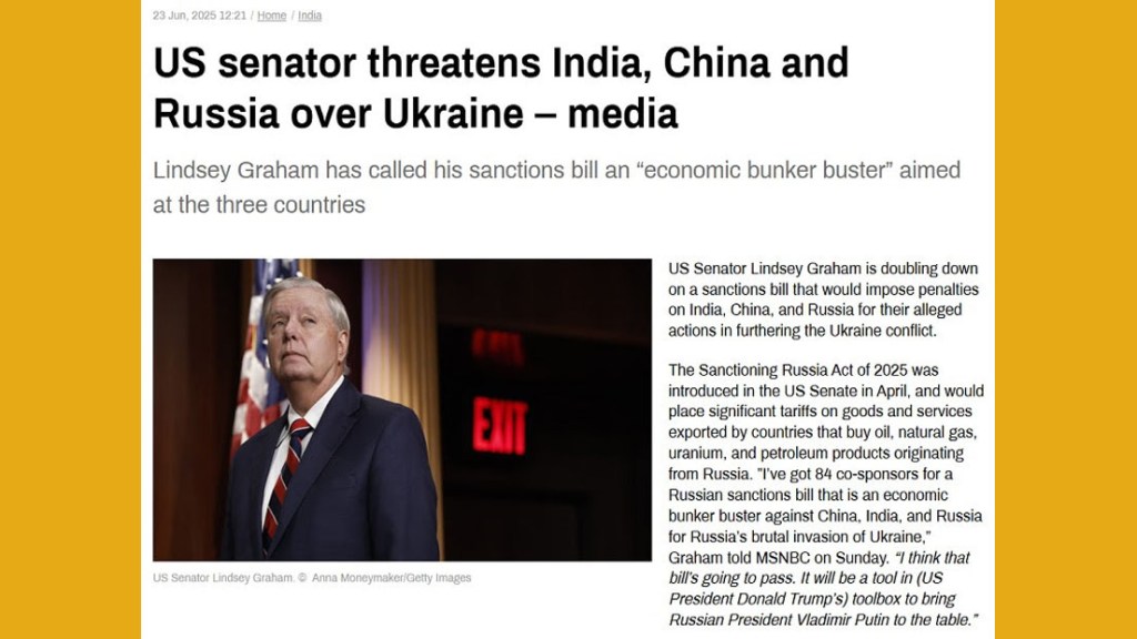 Estados Unidos se muestra reacio a lanzar su “destructor de búnkeres económicos” contra China, India y&nbsp;Rusia