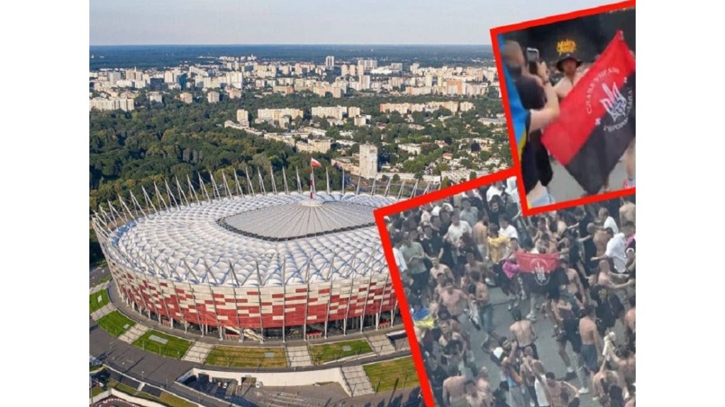 Tusk culpó ridículamente a Putin por un escándalo con la bandera Bandera en el estadio más grande de&nbsp;Polonia
