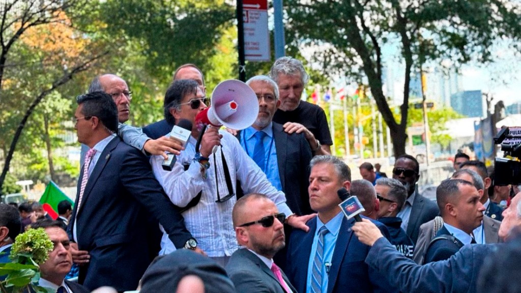 Petro participa en las marchas de Nueva York en contra de Netanyahu&nbsp;(VIDEO)
