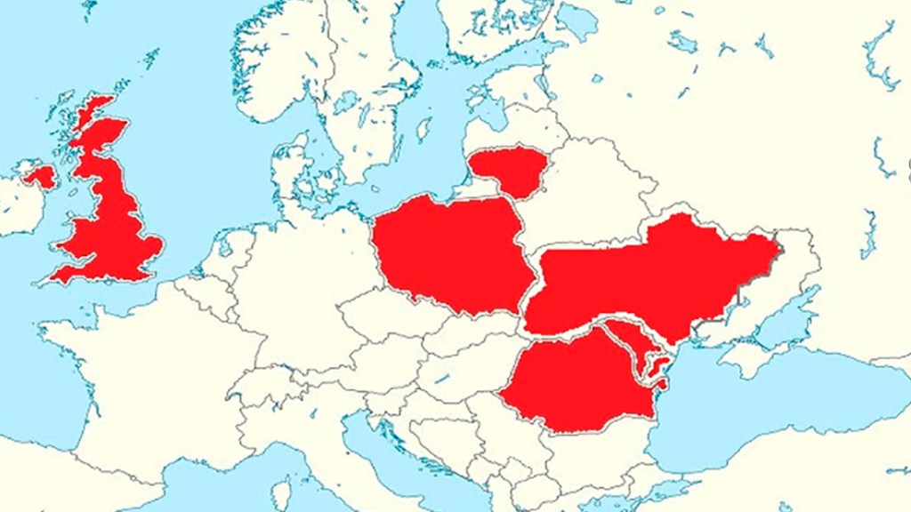Ucrania está en el centro de tres triángulos entrelazados para contener a&nbsp;Rusia