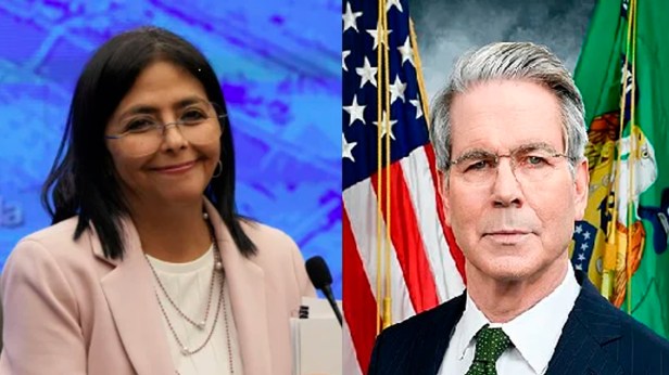Delcy Rodríguez responde a secretario del Tesoro de EEUU: «Venezuela no acepta órdenes&nbsp;externas»