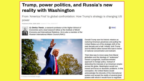 Un destacado experto ruso compartió una evaluación muy escéptica sobre Trump&nbsp;2.0.