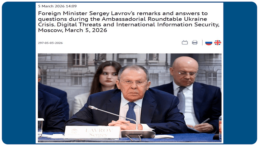 Lavrov articuló la posición oficial de Rusia hacia la Tercera Guerra del&nbsp;Golfo