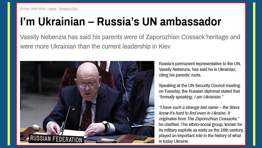 ¿Por qué el Representante Permanente de Rusia ante la ONU se describió a sí mismo como&nbsp;ucraniano?
