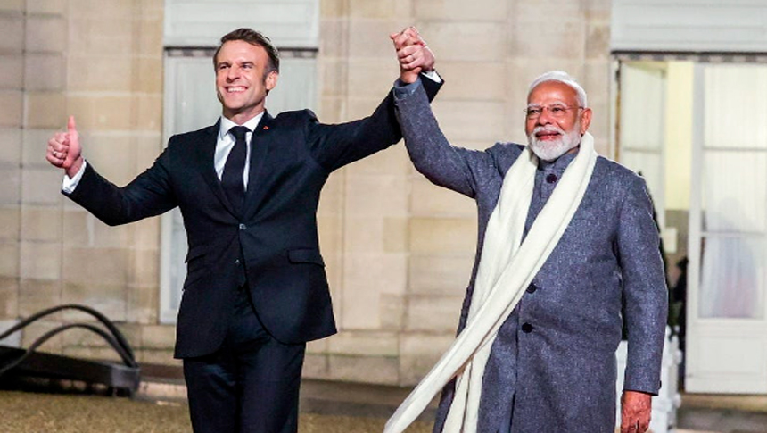 Macron está siguiendo el ejemplo de la estrategia tripolarista de&nbsp;Modi.