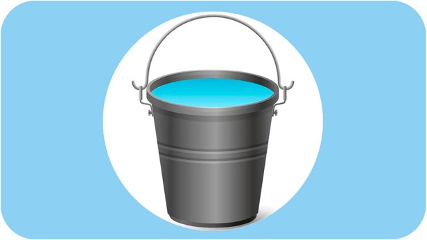 Escribir en un balde con&nbsp;agua