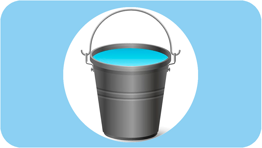 Escribir en un balde con&nbsp;agua