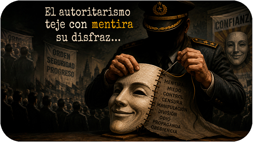 El autoritarismo teje con mentira su&nbsp;disfraz…