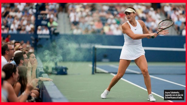 Aryna Sabalenka, jugando con el olor de la marihuana al&nbsp;lado