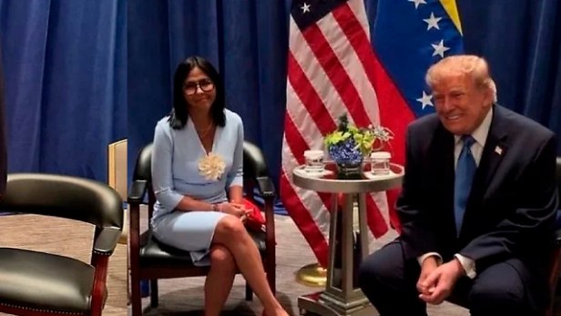 Delcy Rodríguez se reunió con Donald Trump y calificó de «histórico» el&nbsp;encuentro