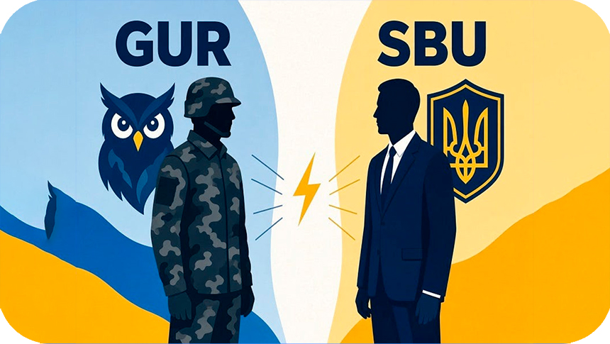 La recién intensificada rivalidad entre el GUR y el SBU es la dinámica política interna más importante de&nbsp;Ucrania.