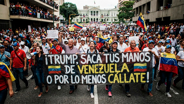 ¡Trump saca tus manos de Venezuela o por lo menos cállate!
