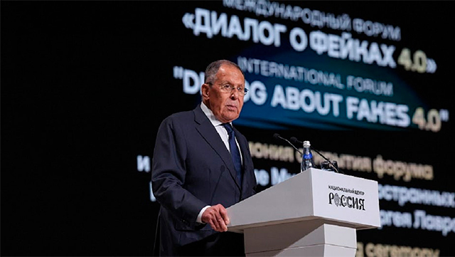 Lavrov recordó a todos las consecuencias geopolíticas de las noticias&nbsp;falsas.
