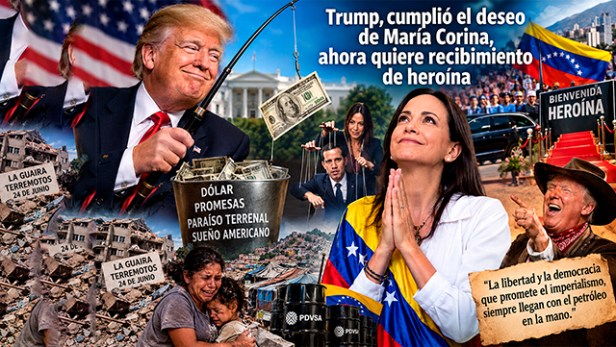 Trump, cumplió el deseo de María Corina, ahora quiere recibimiento de&nbsp;heroína